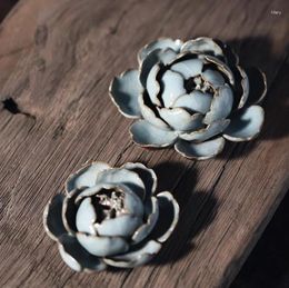 Party Gunst Porselein wierookstick brander handgemaakte keramische achterstroom Zen Peony Lotus Holder Plate