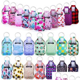 Party Favor Portable 30ml Hand Sanering Holders Mini Bottle ER voor rugzak en portemonnee Assorteerde patronen Drop Delivery Home Garden Fes Dhusg