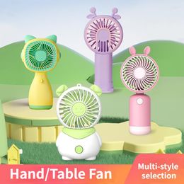 Party Favor Portable Hand Fan USB Mini Handheld Outdoor Creative Desktop Office Mute Opladen Leuke cadeaus voor kinderen