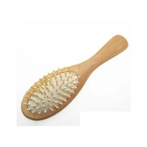 Party Favor Prix Brosse en bois naturel Soins sains Mas Peignes à cheveux en bois Antistatique Démêlant Airbag Brosse à cheveux Outil de coiffage Accueil Garde Dhw3R