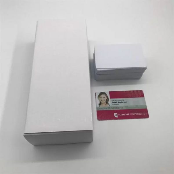 Party Favor Imprimable Vierge Sublimation PVC Carte En Plastique Blanc ID Carte De Visite pour la Promotion Cadeau Nom Cartes Parti Bureau Numéro Tag FY5438