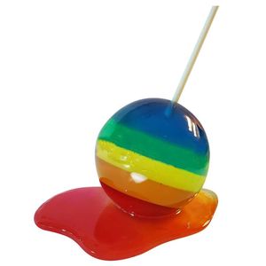 Partij Gunst Realistische Kunstmatige Lollipop Smeltijs Model Ornamenten Hars Popsicle Sculpture Decor Crafts for Summer Home