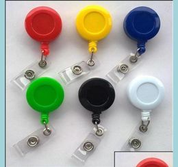 Favor de la fiesta Tolde de insignia de tarjeta de identificación de cordones retráctiles con clip Key Coros de llavero con llavero Celuletas 7 O2 Drop entrega DHQ5E2456796