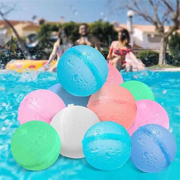 Favor de la fiesta Globos de bombas de agua reutilizables Silicona Agua Fun Bola de salpicaduras Auto-sellado para actividades al aire libre Juegos de la piscina Toy Summer Party Supplies LT894