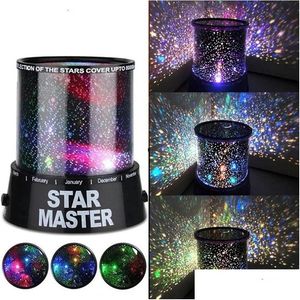 Favor de fiesta Romántico Sky Star Master LED Luz de noche Lámpara de proyector Increíble regalo de Navidad 972 B3 Entrega de gota Home Garden Festive DHCEC