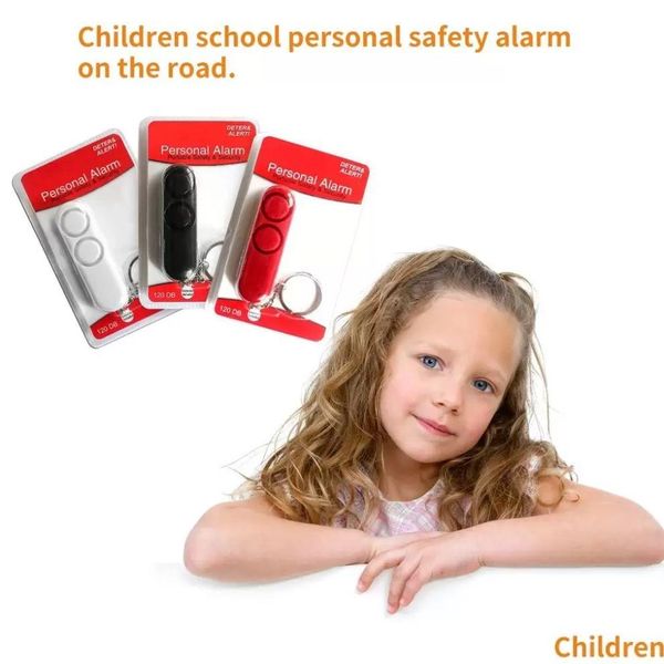 Party Favor Alarme d'autodéfense 120Db Security Protect Alert Scream Loud Porte-clés d'urgence Sécurité personnelle pour les femmes Enfant Aîné Dro Dhdyn