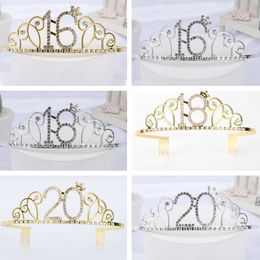 Party Favor Brillant Cristal filles anniversaire Couronnes Party Pageant Argent Plaqué Couronne Bandeau Diadèmes Accessoires LT016