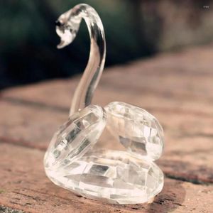 Party Favor Simulation Crystal Swan Table Decor Wedding Anniversary Gift In