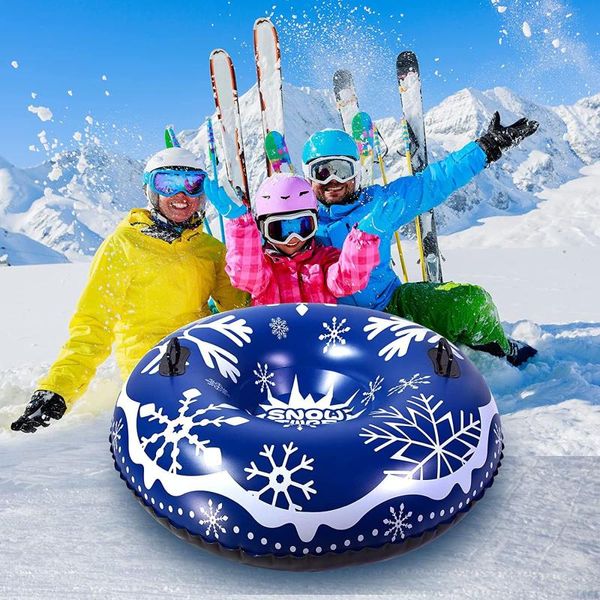 Party Favor Ski Anneau Pvc Neige Luge Pneu Tube Hiver Gonflable Flotté Pour Enfant Adulte Ski Pad Sports de Plein Air Lnflated Jouet