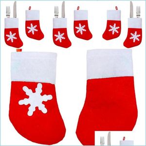 Party Gunst Socks Modellering servies zakken kerstdecoraties