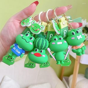 Favor de fiesta Pegamento suave Croak Frog Colgante Llavero Regalo Personalidad creativa Pareja Bolsa Juguete lindo