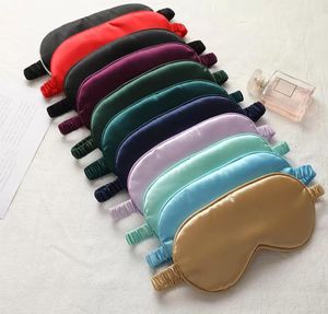 Party Favor Soft Portable Eye Mask Silk Fast Sleep Cover Shade Patch Mujeres Hombres Blindfold Travel Sleepmaske RRE14317