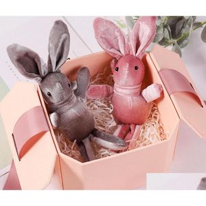 Party Favor Soft Veet Bunny Knuffel - Perfect cadeau Verjaardag Decor Cake Topper Drop Delivery Home Garden Festive Supplies Ev Dh2Jq