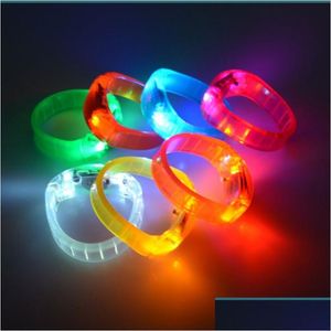 Party Favor Sound Control Led Lumineux Bracelet Bar Atmosphere Boosts Outdoor Sport Drop Delivery Home Garden Festive Supplies Event Dhhkt