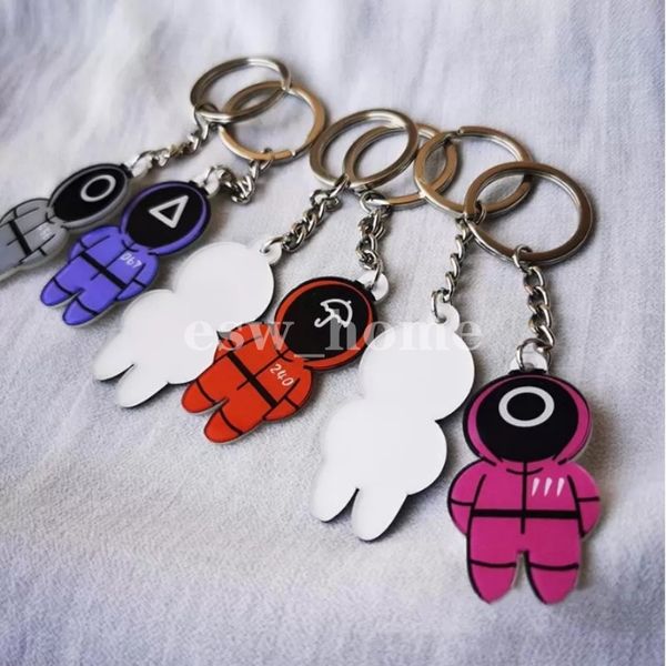 Porte-clés de jeu en acrylique, support de drame coréen, Triangle, carré, icône de cercle, Cosplay, dessin animé, cadeau pour Fans