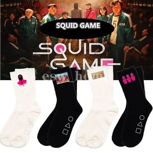 Party Gunst Game Round Six Socks Custom Cartoon Patroon Winter Figuur Volwassen Mannen / Vrouwen Houd Warm Sok Cosplay Kerstgoederen Gift