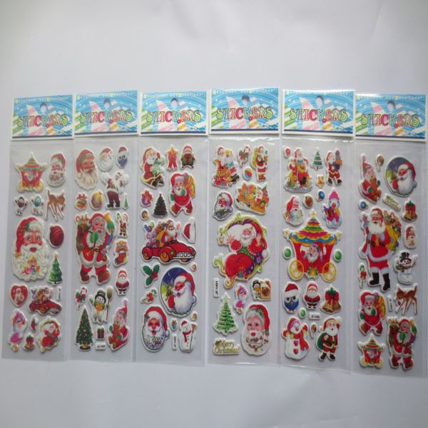 Favor de fiesta Estrellas teléfono Papá Noel 3D PVC Puffy Anime Pegatinas de dibujos animados Juguetes para niños Dibujos animados Artesanía Juguetes clásicos Juguetes para niños Navidad