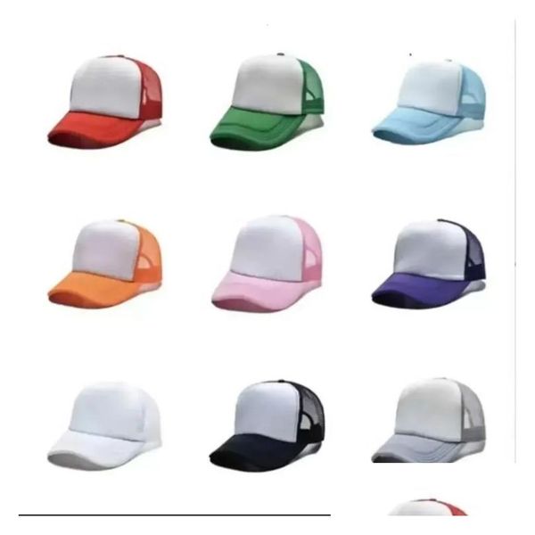 Party Favor Sublimation Trucker Hat Baseball Cap Party Supply Blank Transfert de chaleur Impression Enfants Truckers Caps Mesh Mousse Brodé Jn Dhn3O