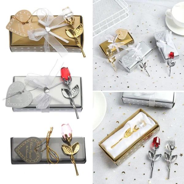 Fête favorable Table Décoration Favors Favors Gifts Flower Craft Fake Rose Crystal artificiel