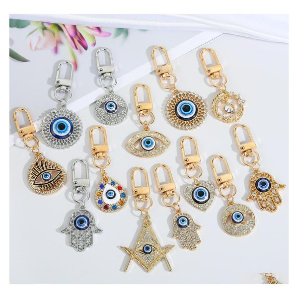 Party Favor Ups Creative Devils Eye Clé Boucle Bleu Sac Pendentif Huile Goutte À Goutte Porte Transfrontalière Bijoux Drop Delivery Maison Jardin Festive Dhvkn