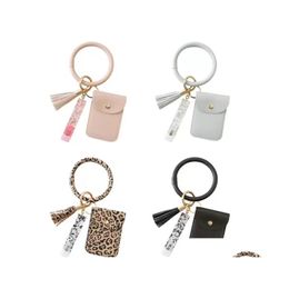 Party Favors PU Bracelet Key Ring Bank Reader Leather Card Zer Wallet Fast Drop Delivery Home Garden Festieve Supplies Event DHZ2A