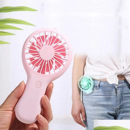 Party Gunst USB Mini Wind Power Handheld Fan Handig en Traquiet Portable Student Office Cute Small Cooling Drop Delivery Home G G DH359