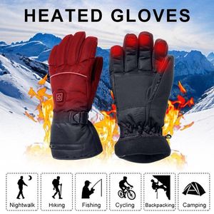 Favor de fiesta VIP - Guantes térmicos de invierno impermeables con calefacción eléctrica de 3200 mAh con batería para calefacción de escalada de esquí