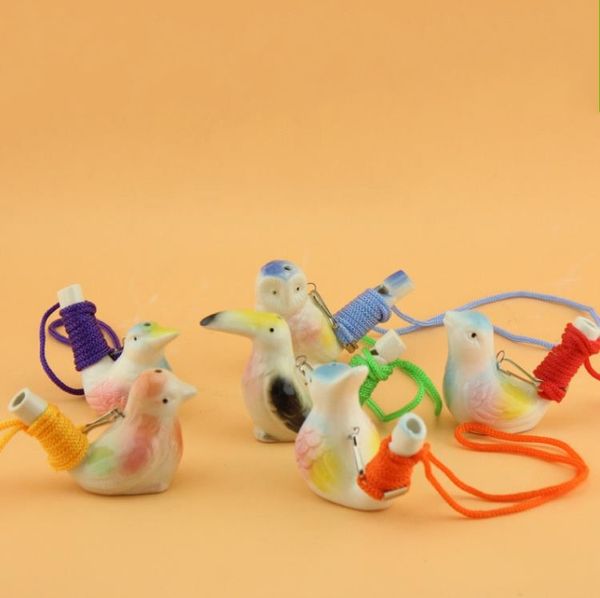 Fête favorable Water Bird Whistle Cartoon Enfants Cadeaux Mini Animal Paacock sifflonnez en céramique rétro Clay Craft Whistle SN4179