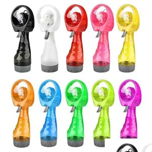 Party Favor Water Spray Cool Fan Handheld Elektrische mini Portable Summer Mist Maker Fans Drop Delivery Home Garden Feestelijke voorraden Eve Otyal