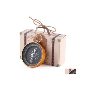 Party Favor Wedding Gunsten en Gifts Candy Box With Travel Compass Souvenirs voor gasten Diy Decoration Accessories SN4568 Drop Deliv Dh64W