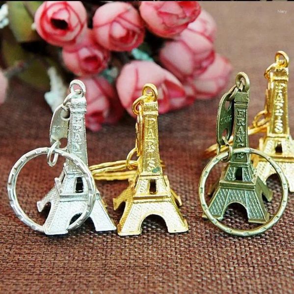 Favor de la fiesta Mayorista 200 PCS Eiffel Tower Keychain para Keys Souvenirs Paris Tour Llave de la cadena de claves Decoración del anillo del anillo