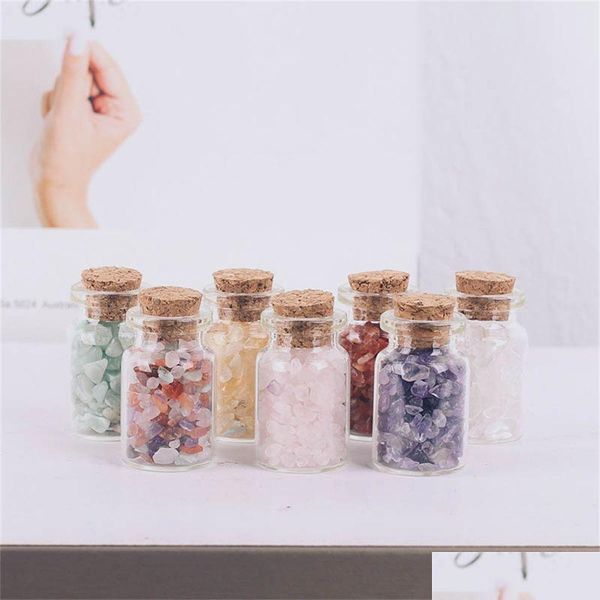 Party Favor Wholesale Gemstone Chips - Cristaux de guérison dégringolés pour la sorcellerie Ces mini pots de sorts en cristal sont des débutants Kd Drop D Dhnur