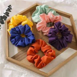 Party Favor Women Girls Solid Chiffon Scrunchies Elastic Ring Hair Ties Accessoires Passentailhouder Haarbanden Rubberen band Scrunchies M13