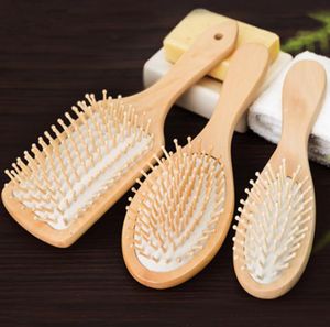 Favor de fiesta Peine de madera Profesional Cojín de paleta saludable Pérdida de cabello Mas Cepillo Cepillo para el cabello Cuero cabelludo-Cuidado del cabello Saludable-Peines de bambú SN4440