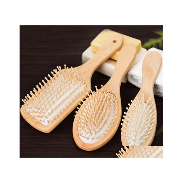 Party Favor Bois Peigne Professionnel Sain Paddle Coussin Perte De Cheveux Mas Brosse Brosse À Cheveux Scalphair Soins Healthybamboo Peignes Sn4440 Dr Dhpkh