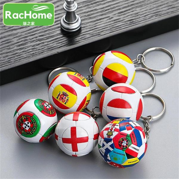 Partage Favor World Flag Football Keychain Country Soccer Club Club Cavying Car Clé Clées Souvenir Sac à dos Accessoire