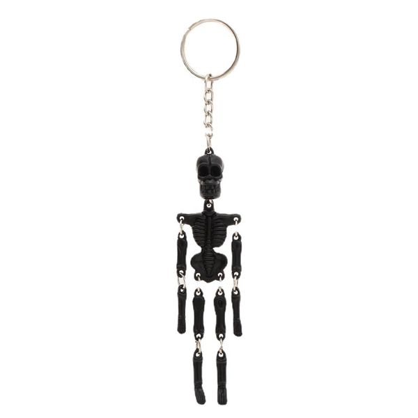 Fête Favors Halloween Sangle Keychain Black Skull Drop Sangle Key Ring Holiday Supplies