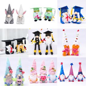 Party Festival Gnome Faceless Bunny Dwerg Doll Happy Mothers Day Gefeliciteerd Grad Verenigde Staten Patriottische Days Toys Home Office Table Decoration