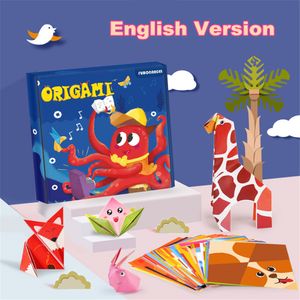 Feestspellen Crafts 108 pagina's Montessori Toys Cartoon Animal Origami Paper Diy Kids Craft Toy Handper Art Educational for Children Gift 230529