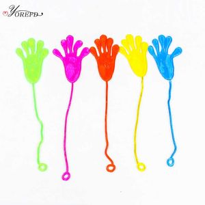 Feestspellen Crafts 10 stcs grappige kinderen feest gunsten vulling cadeauzakken mini sticky jelly stick slap hand speelgoed baby shower accessoires willekeurige kleur t221008