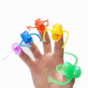 Feestspellen ambachten 10 stks/set roman plastic mini dinosaurus vinger mouw speelgoed kinderen verjaardag kerstfeest gunsten handvinger poppenspel spel geschenken t221008