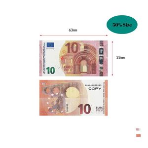 Party Games Crafts 2022 Fake Money Banknote 5 10 20 50 100 100 dollar euro realistische speelgoedbar rops copy valuta film fauxbillets pc dhcgz