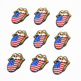 Party Games Ambachten 50100200 Stuks Focal Siliconen Kralen Mond Amerikaanse Vlag Food Grade DIY Baby Fopspeenketting Sieraden Meubi 230918