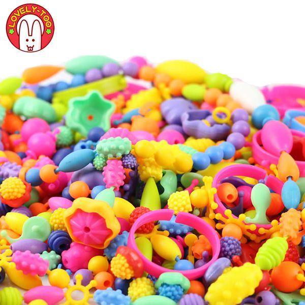 Juegos de fiesta Manualidades Niño Pop Beads Niñas Juguetes Creatividad Costura Niños Pulseras para niños Joyería hecha a mano Kit de moda Juguete para niña Regalo 230710