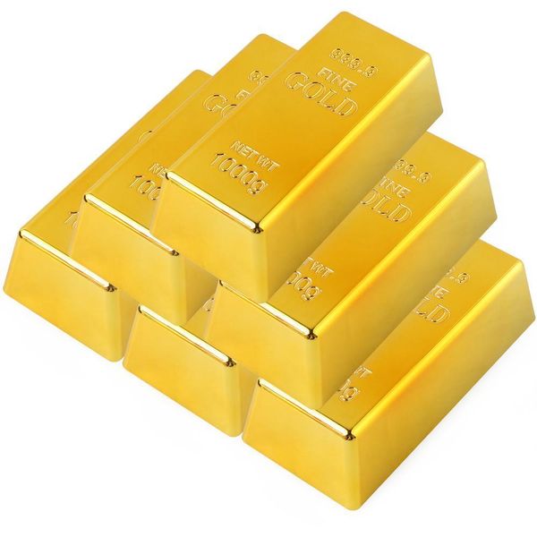 Jeux de fête Artisanat Réplique Gold Bar Fake Golden Brick Blion Film Prop Nouveauté Cadeau Blague Porte-Papier Pour Halloween Western Dhfcu