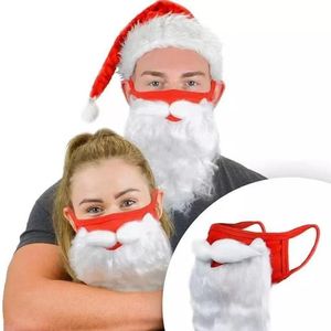 Regalo de fiesta Máscara de Navidad Papá Noel Barba Visitante Barba blanca Disfraz divertido Europa Estados Unidos Transfronterizo Invierno Cálido A prueba de polvo