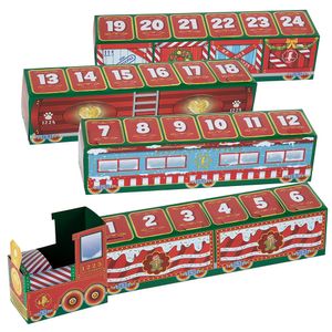 Cadeaux de fête Fidget Toys Compte à rebours de Noël Calendrier de l'Avent 24 jours Train Surprise Boîte aveugle Cadeau de Noël XD24744