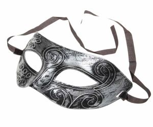 fête demi-visage rétro grec guerrier romain Halloween masque d'argent unisexe fête vénitienne mascarade décorations masques de Mardi Gras pour 5324641