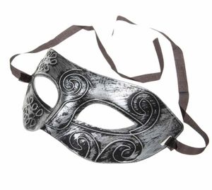 Party Half Face Retro Greek Roman Warrior Halloween Silver Mask Unisexe Party Venetian Masquerade décorations Mardi Gras Masques pour 1249108