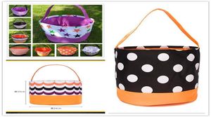Party Halloween Bucket Personaliseerde Drawstring Basket Trick or Treat Pumpkin Tote Bag Kids Gift Candy Bags voor KID9339293